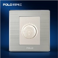 Wholesale POLO Luxury Wall Switch Panel, Light Switch,Dimmer Switch,Champagne/Black,10A,110~250V, 220V