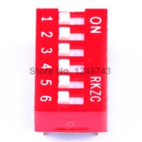5PCS 6P 6 Position DIP Switch 2.54mm Pitch 2 Row 12 Pin DIP Switch