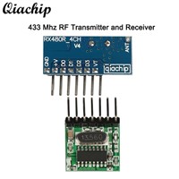 QIACHIP 433 Mhz Wireless Remote Control Switch Receiver and Transmitter Learning Code 1527 4 CH RF Module For Arduino Uno Diy