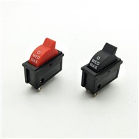 5 Pcs AC 250V 10A SPDT 1NO 1NC 3 Pin Black Red Hot Wind Control Button Rocker Switch for Hair Dryer