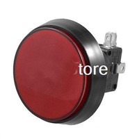 1pcs Big Red Cap Arcade Game AC 250V 15A 50mm Dia Red Yellow Blue Green White Micro Switch Circular Push Button MAX.D 60mm Lamp