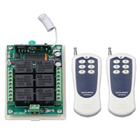 DC 12V 24V 6 CH 6CH RF Wireless Remote Control Switch System,2X Transmitter + Receiver,315/433.92 MHZ,Jog Seft-lock Inter-lock