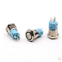 16 mm self-locking metal button with light switch voltage 220 v current 3A250VDC waterproof rust