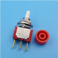 5Pcs Salecom T80-P 3Pin SPDT Red Cap 6mm Snap-Acting Mini Momentary Push Button Switch COM-NO-NC 1A/125VAC