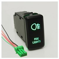 DSHA Hot Sale 12V LED Fog Work Light Push Button Switch For Toyota Landcruiser Prado FJ Fog Light green