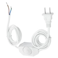 THGS-White Lamp Power Cord w Dimmer Switch AC 250V/110V US Plug