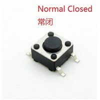100PCS Normal Closed Tact Switch 6X6X4.3 SMD vertical Tactile Push Button Switch Force 250g Normally closed re-flow solder SMT