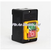 On Off Water Proof Push Button Switch 10A 250V 380V Waterproof PushButton for Cutting Machine Bench drill Switch Plastic Motor