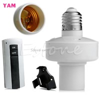 Hot E27 Screw Wireless Remote Control Light Lamp Bulb Holder Cap Socket Switch #G205M# Best Quality