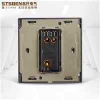 Open the electrical wall switch panel V4 champagne gold single double switch a double control switch socket