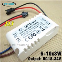 10pcs 3W 9W 12W 15W 20W 30W 40W LED Lamp Driver 1x3w 3x3w 6x3w 600mA 900mA Constant Current Lighting Transformers Power Supply