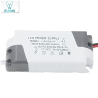 18-24W Plastic Shell  LED Driver Power Supply Adapter AC90 - 265V DC63-85V Constant Current 300mA Transformer Led Lamp DIY