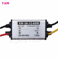 Hot Waterproof Car Truck DC 24V To DC 12V 5A 60W Power Converter Supply Adapter #G205M# Best Quality