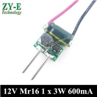 20pcs/lot led Mr16 driver 12V 1*3W LED constant current drive power MR16 low power for3W 6W9W LED lamp power supply Freeshipping