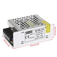 AC 100-260V To DC 12V 3A 36W Switch Power Supply Driver Adapter LED Strip Light L15
