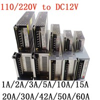 Power Supply Transformer AC100-240V to DC12V led Driver 1A 2A 3A 5A 10A 15A 20A 30A 40A 50A 60A LED Strip /CCTV Power Adapter