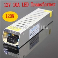 LED transformer input 110-240V AC to 12V 10A 120W switching led power supply for led strip light driver warranty 2 years RoHS CE