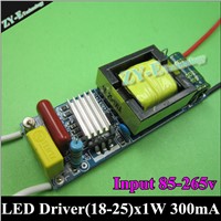 2pcs/lot 18-25*1w 24w LED Inside Driver for 18W 20W 24w Lamp transformer for led bulb 85-265V Input 300mA / 54-90V Output