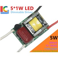 5W Dimable LED Driver Adapter 300mA 5*1W Lamp Driver Power Supply 110V 220V Lighting Transformers for LED Bulb Spotlight etc