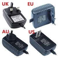 12V2A AC 100V-240V Power Adapter Converter Power Supply 3528 5050 LED strip power EU UK AU US Plug 5.5mm x 2.1-2.5mm