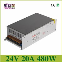 2017 AC110V AC220V TO DC 24V 20A 480W Universal Regulated Switching Power Supply DC24V Transformer for led strip light led lamp