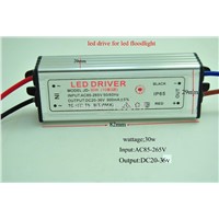 Led Driver DC20-36V 30W 900mA Led Power Supply Floodlight Driver (10 series 3 parallel) Waterproof IP65
