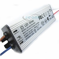 5pcs 20W 30W 40W IP67 Waterproof LED Driver 300mA DC60-120V 20-36x1W Constant Current Aluminum High Power LED Power Supply