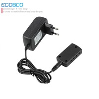 New 24W Black LED Driver 12v + Black Splitter Connector for LED Cabinet Light with 5.5DC plug-in power cord