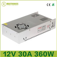 2017 wholesale DC12V 30A 360W Regulated Switching Power Supply For LED Light Strip CCTV via DHL Fedex Express