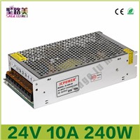 AC100-220V to output DC24V 10A 240W Voltage Regulated Switching LED Power Supply transformer for CCTV Led Radio LED Strip Light