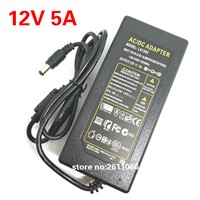 1pcs LX1205 DC 12V 5A AC 110-240V LED light power adapter 12V5A LED Power Supply Adapter Transformer for LED strip DC 5.5*2.5mm