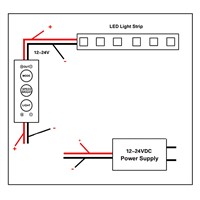 Dimmer LED Strip RGB Controller DC 12V 24V Mini Dimmer LED Single Color Controller for 5050 3528 5730 LED Strip Light