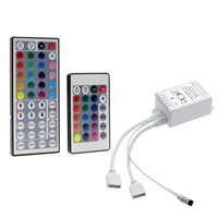 LED RGB Controller DC12V 44 Key / 24 Key Double Output IR Remote Controller For LED RGB Strip
