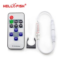Hello Fish DC dimmer for LED strip , RF Wireless Remote RGB Controller with DC connector