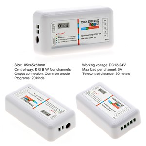Touch Screen LED RGB / RGBW Controller 2.4G Wireless DC12-24V Touch RF Remote Control For RGB /RGBW LED Strip