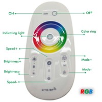 1set/lot DC12-24V 18A RGB/RGBW LED Controller 2.4G Touch Screen RF Remote Control For 5050/3528 RGB LED Strip/Bulb/Downlight