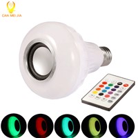 12W E27 Led Bulb Wireless RGB Bluetooth Speaker Lamp Smart Music Player 85-265V Dimmable LED Bombillas Lighting +Remote Control