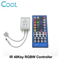 RGBW LED Controller DC12V 40Key IR Remote Controller for RGBW or RGBWW LED Strip Lights.