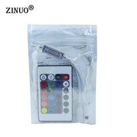 ZINUO DC12V 24Key RGB Controller IR Remote Controller With Mini Receiver For 3528/5050 RGB LED Strip Light /Led Tape Controller