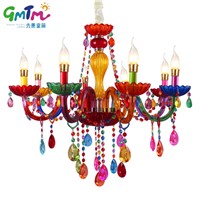 GMTM Hot luminaire NEW Art decoration Colorful glass led crystal chandeliers living room bedroom restaurant hotel bed chandelier