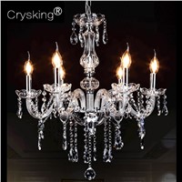 Crystal Chandelier Russia Modern 6 Arm Lustres de Cristal Living Room Lighting Indoor Lamp Luminaria for Wedding Christmas Decor