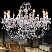 Modern Crystal Chandelier LED Hanging Lighting European Style Glass Chandeliers Light for Living Dining Room Restaurant Decor