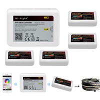 1pcs Wifi iBox2 Led Controller 2.4G Milight RF Controller+4Pcs RGB/RGBW/RGBWW 4-zone Led Controller By iOS Android APP