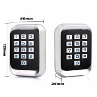 Metal RFID ID Keypad Single Door Stand-alone Access Control &amp; Wiegand 26 bit I/O 2000 User&#39;s Cards/Cords Waterproof IP68 F1417D