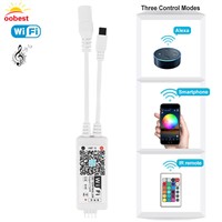 OOBEST Mini Bluetooth / WiFi LED RGB / RGBW Controller iOS Android APP Remote Controler for 3528 5050 LED Strip DC 5V 12V 24V