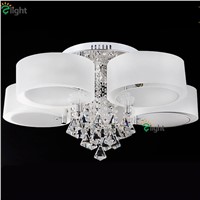 Modern Lustre Crystal Dimmable Led Chandeliers Lighting Luminaria Acrylic Ring Dining Room Led Ceiling Chandelier Lights Fixture