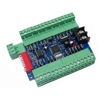 24CH DMX dimmer controller board ,24 channel DMX512 decoder dimmer with 3P connection 24A output for led tape ribbon led lamp