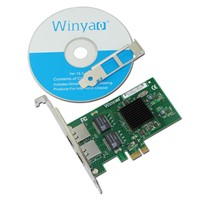 Winyao WY575T2 PCI-E X1 Dual-port Gigabit Ethernet Network Card 10/100/1000Mbps LAN Adapter Controller For 82575 E1G42ET