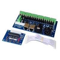 wholesale 1pcs DMX-18CH-LED digital display led decoder DMX512 XRL 3P RJ45 led dimmer, controller,drive for RGB led strip lights
