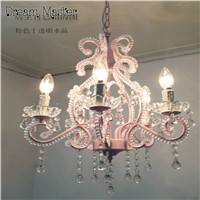 Children&amp;amp;#39;s room, crystal chandelier, Korean wedding room, European style restaurant, American style, pink room, bedroom, Princes